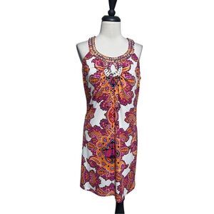 INC International Concepts Sleeveless Paisley Summer Dress Petite Medium